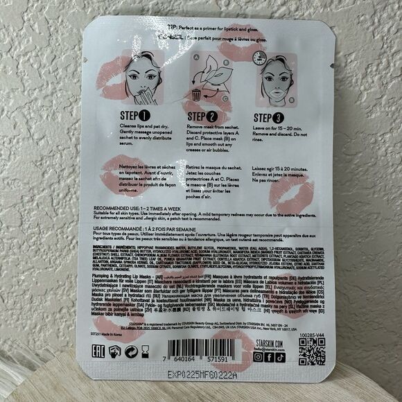 $4 🌙 StarSkin DREAMKISS Plumping & Hydrating Bio Cellulose Lip 👄 MASK‎ NEW - Picture 3 of 6